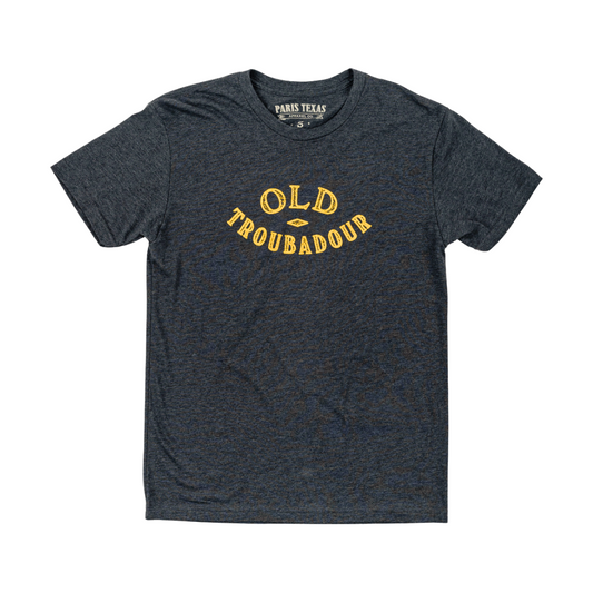Old Troubadour Charcoal T-Shirt Unisex Paris Texas Apparel Co
