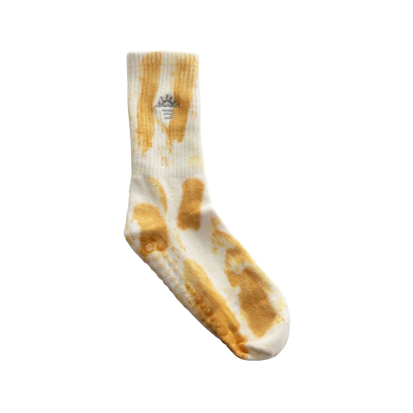 Pilates Grip Sock Tie Dye Yellow Non-Slip Socks