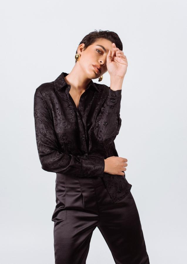 Womens Pleated Black Pants Stylish Office Formal Trousers