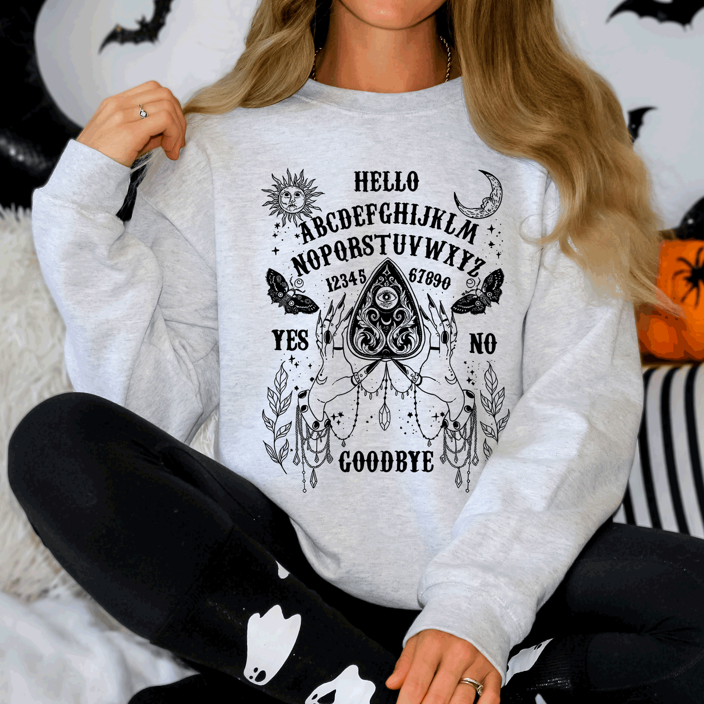 Ouija Board, Spooky, Tarot, Halloween, Witch Sweatshirt