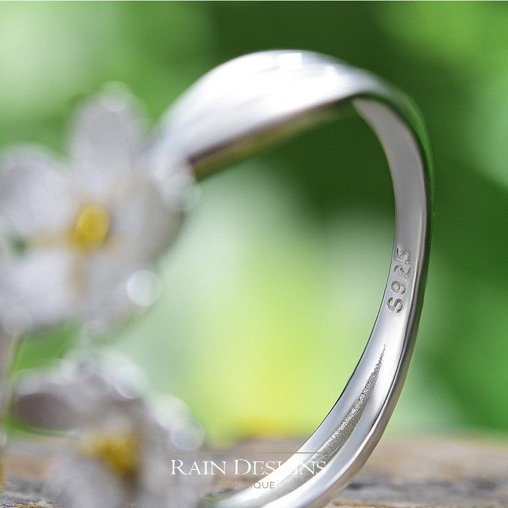 Forget Me Not 18K Gold Plated Flower Ring S925 Silver