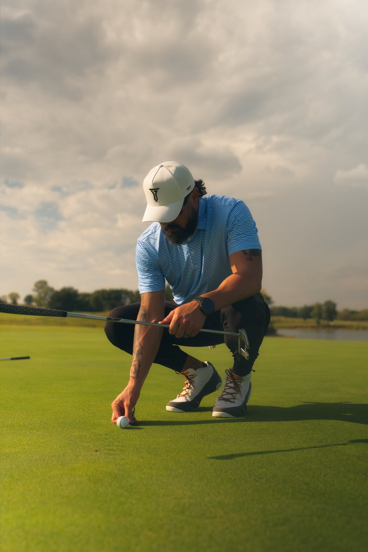 Summer stripes performance polo Tempo Golf Apparel
