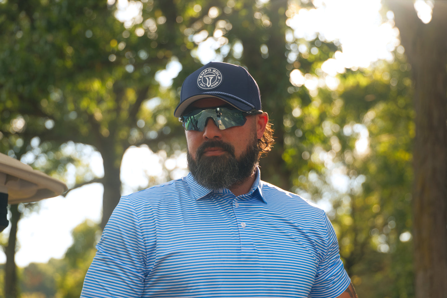Summer stripes performance polo Tempo Golf Apparel