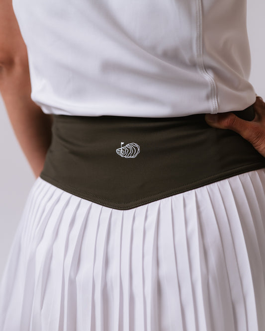 Tide Line Hunter Green Pleated Skirt with Built-In Shorts Oyster Brands