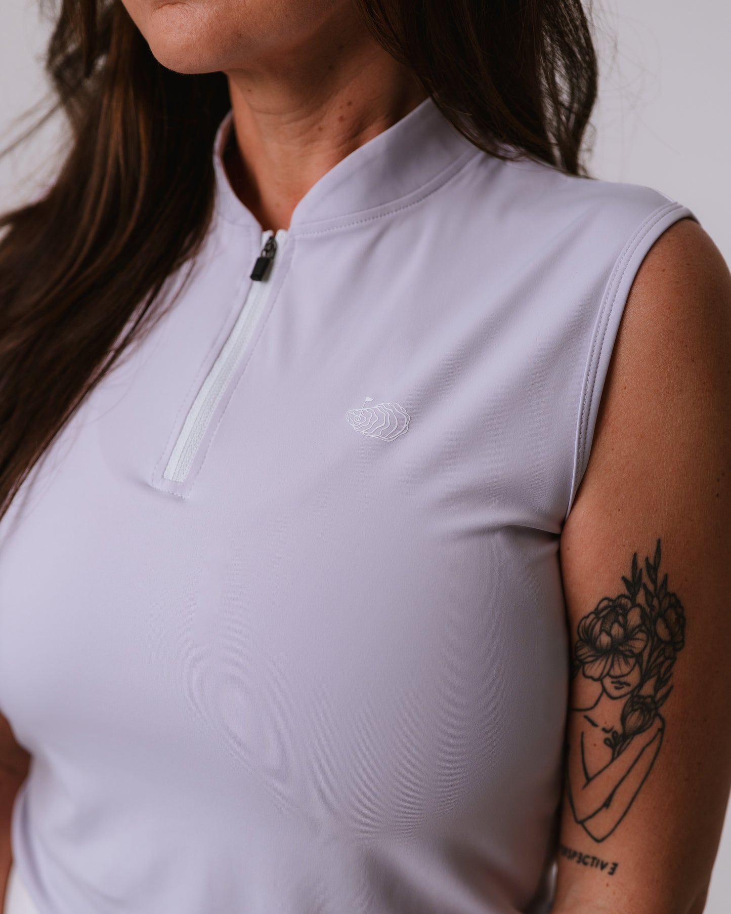 women's sleeveless performance polo lightweight moisture-wicking top