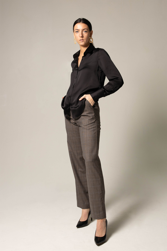 Straight Leg Tailored Wool Pants Womens Wool Trousers