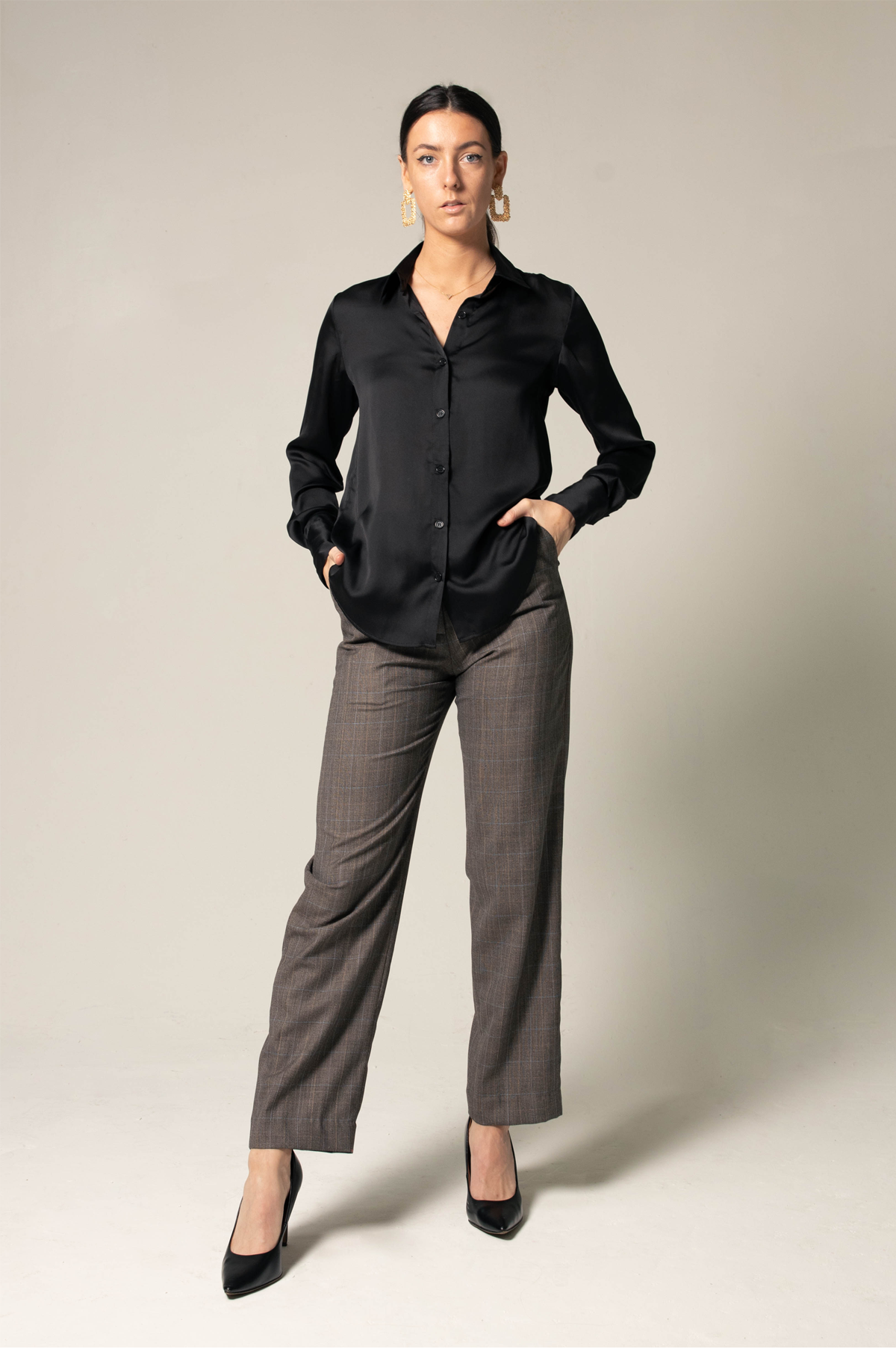 Straight Leg Tailored Wool Pants Womens Wool Trousers
