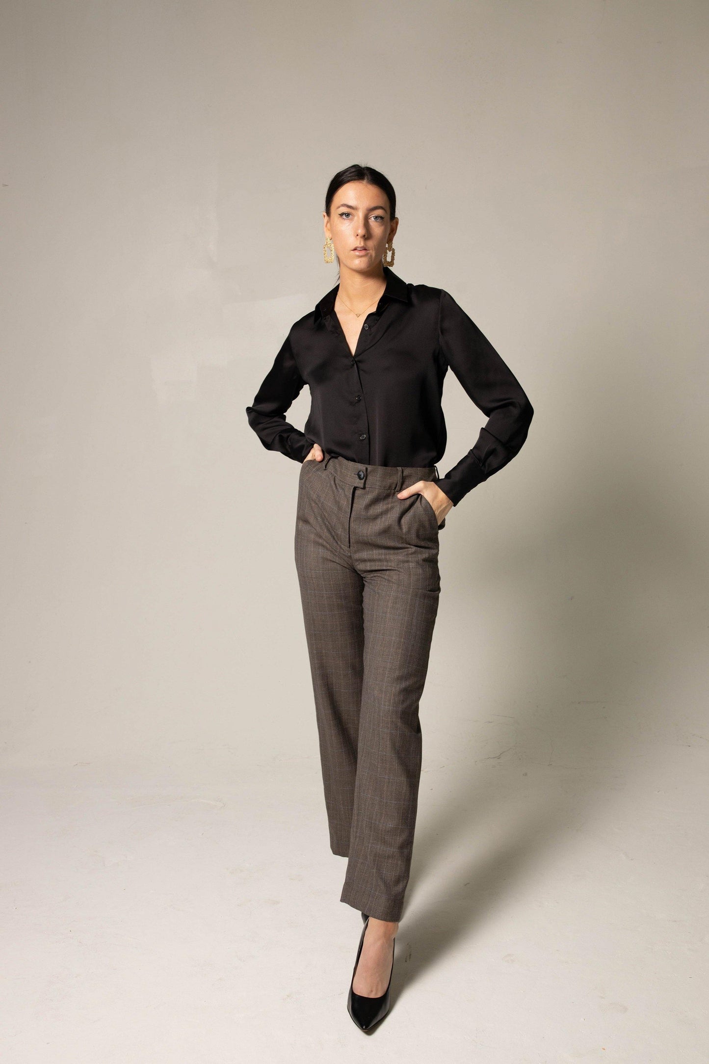 Straight Leg Tailored Wool Pants Womens Wool Trousers