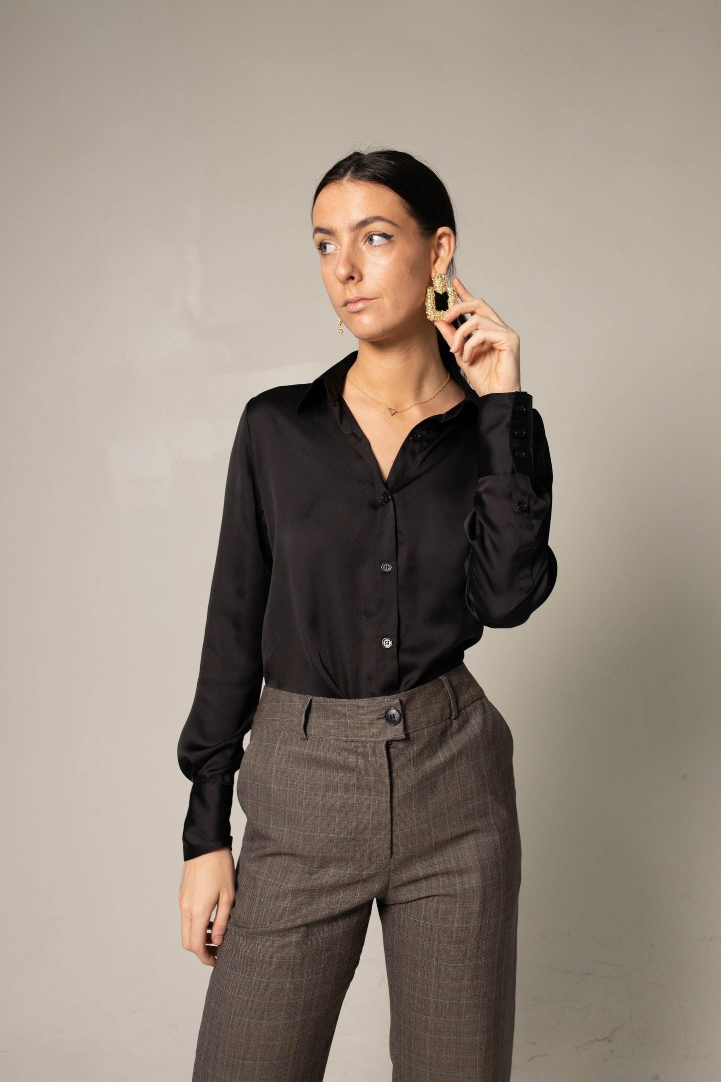 Straight Leg Tailored Wool Pants Womens Wool Trousers