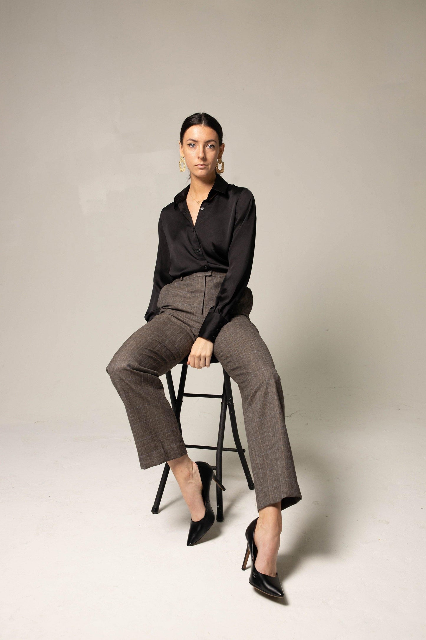 Straight Leg Tailored Wool Pants Womens Wool Trousers