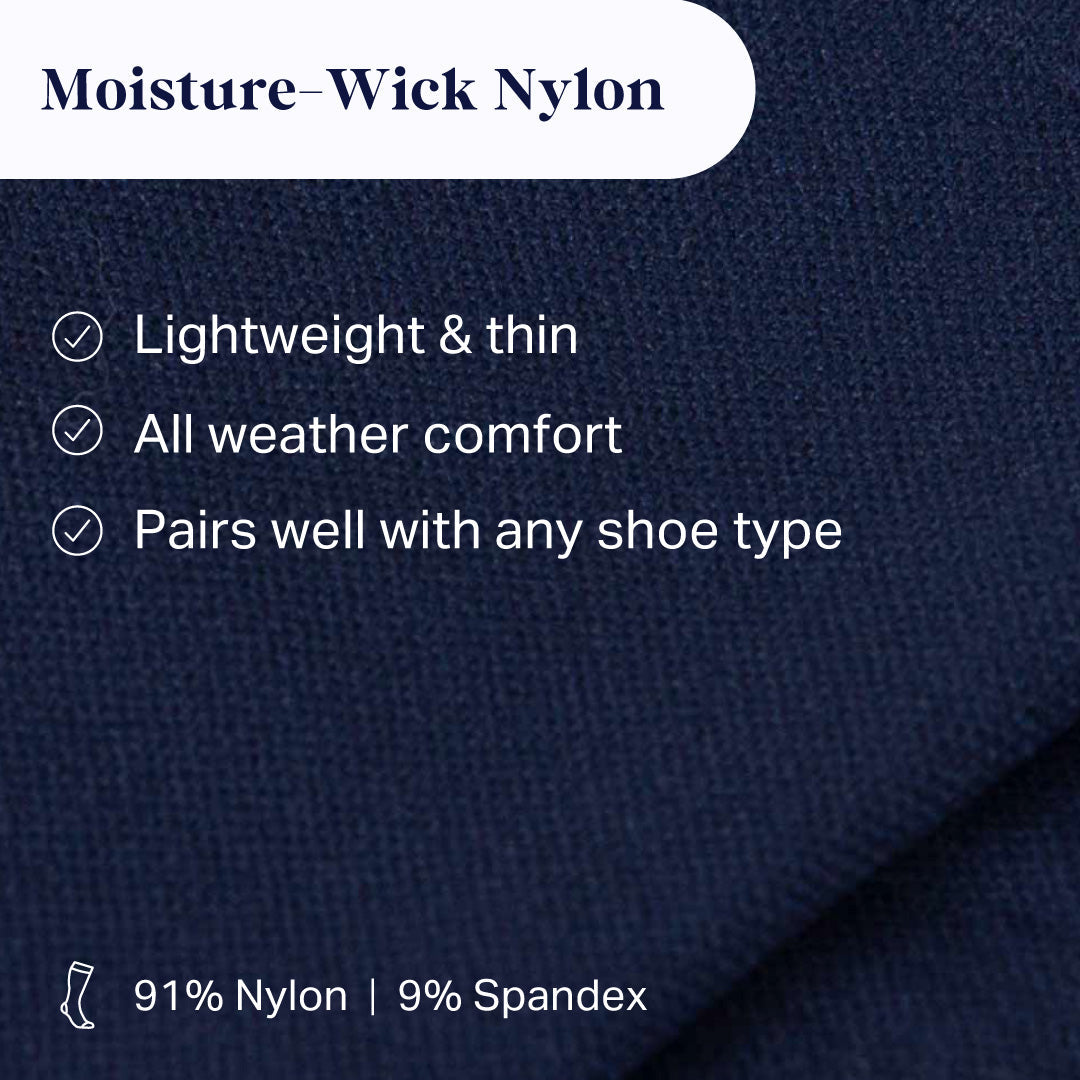Knee-High Compression Socks Solid Navy Stockings