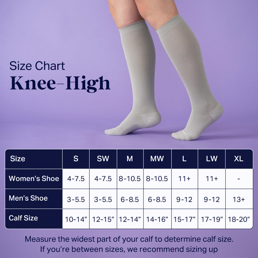 Knee-High Compression Socks 3 Pack Solids