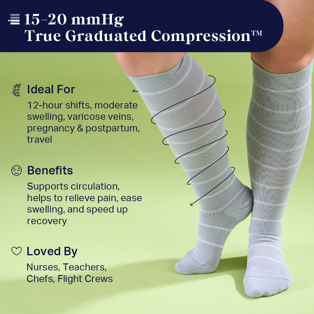 Knee-High Graduated Compression Socks 3 Pack