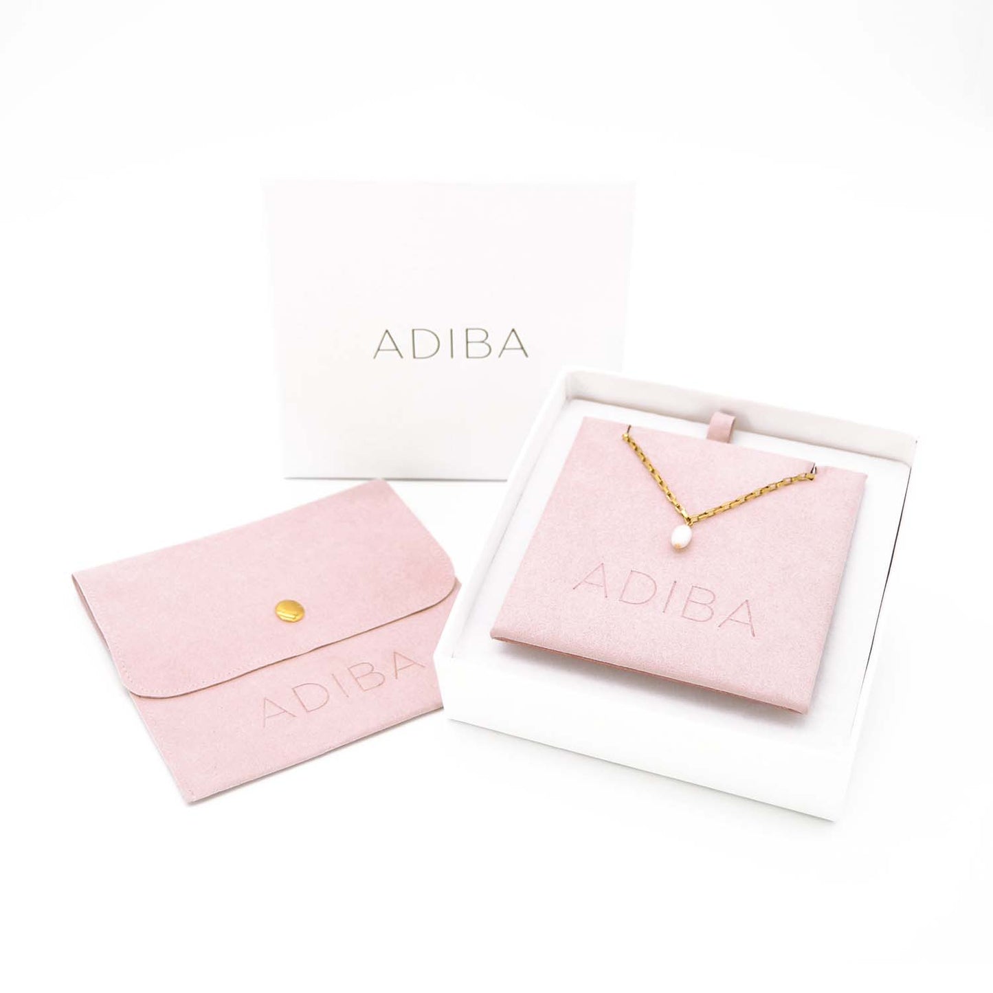 Calandiva 18k Gold Plated Fresh Stone Necklace ADIBA
