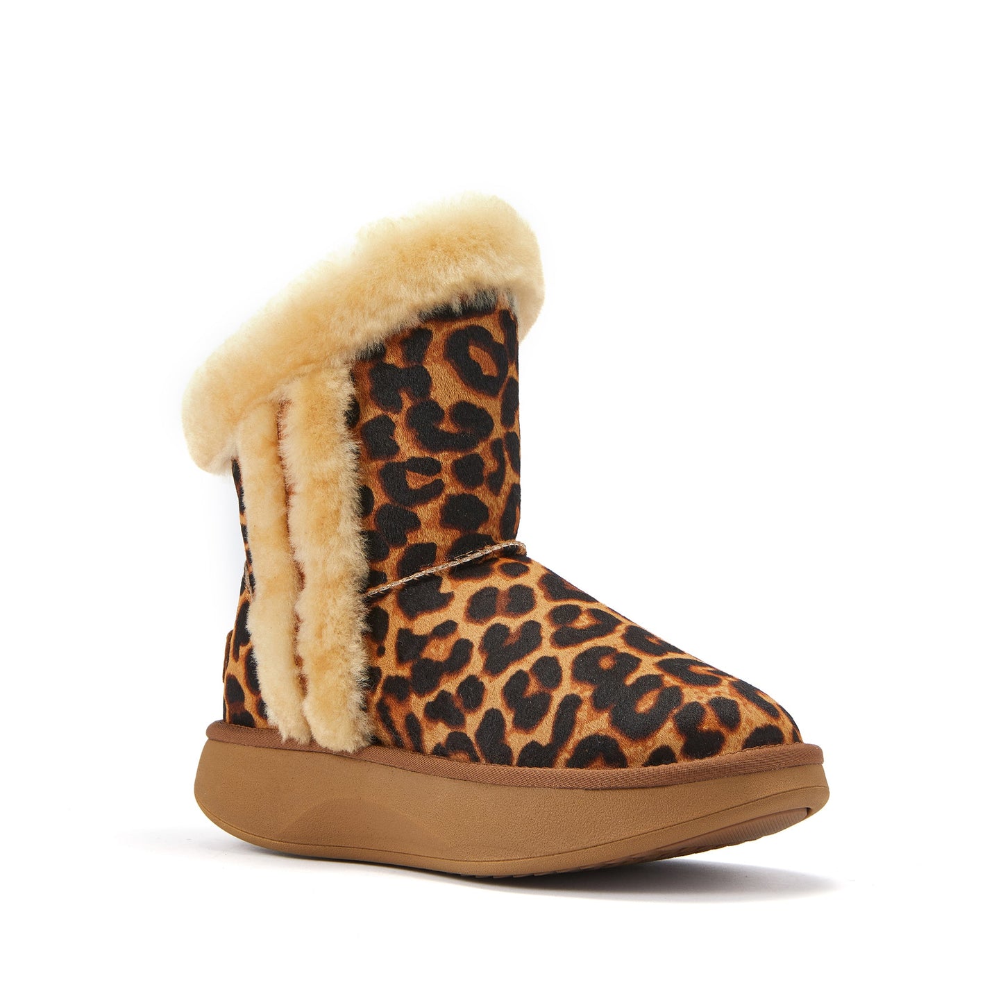Penny Leopard Rocker Sole Low Calf Height Boot Australia Luxe Collective