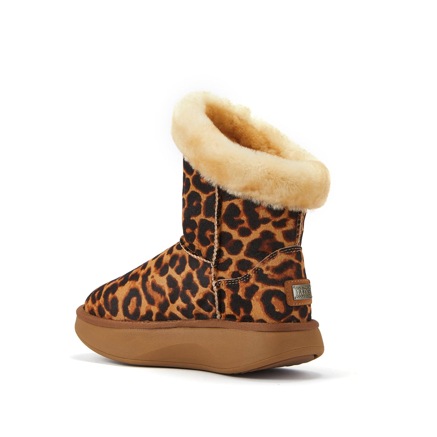 Penny Leopard Rocker Sole Low Calf Height Boot Australia Luxe Collective