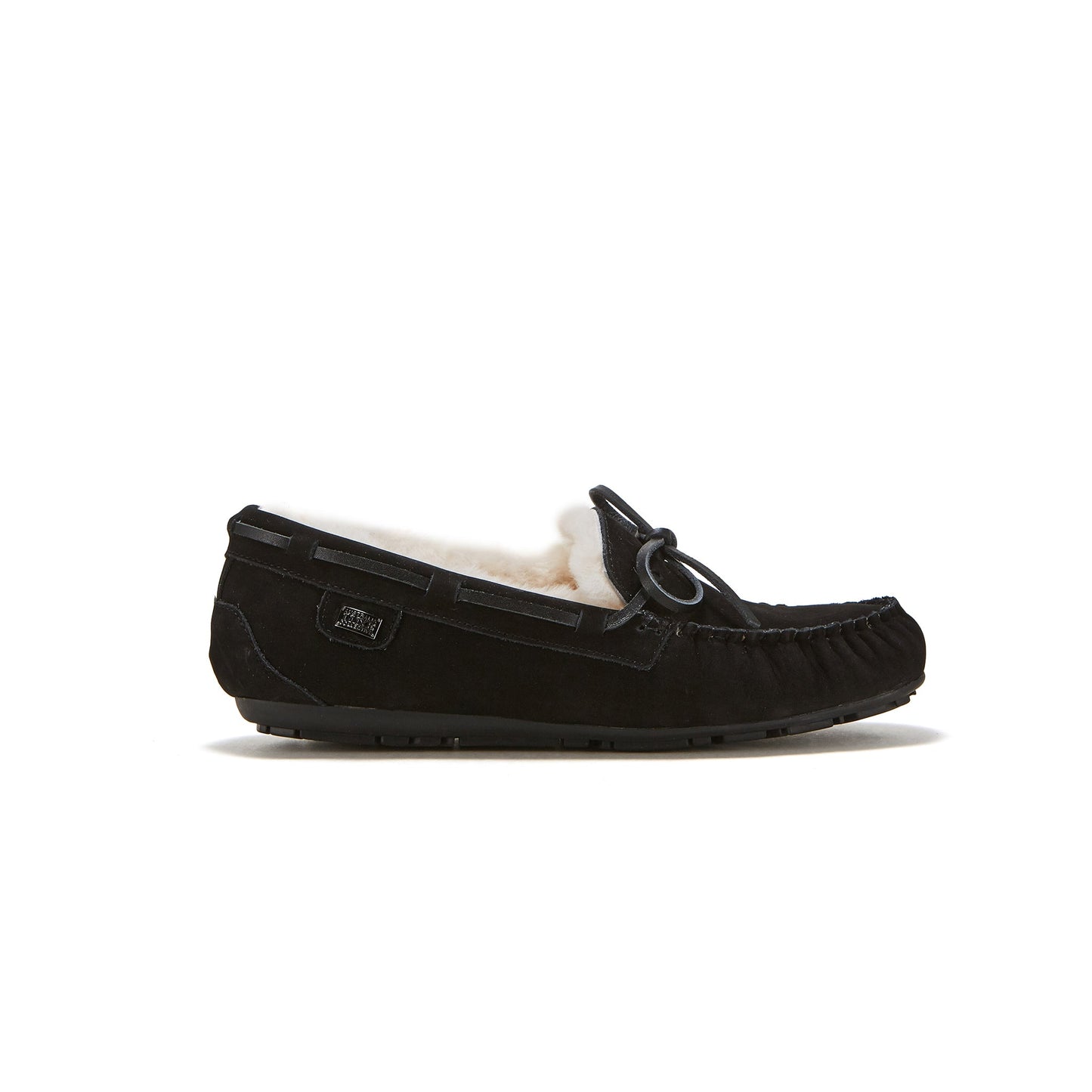Sheepskin Moccasin Loungewear Loafer Prost Black Australia Luxe Collective