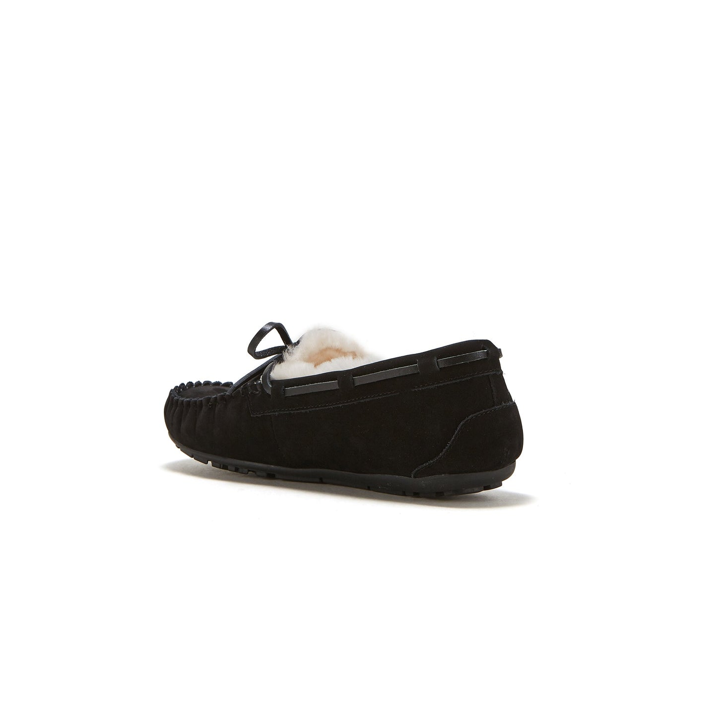Sheepskin Moccasin Loungewear Loafer Prost Black Australia Luxe Collective