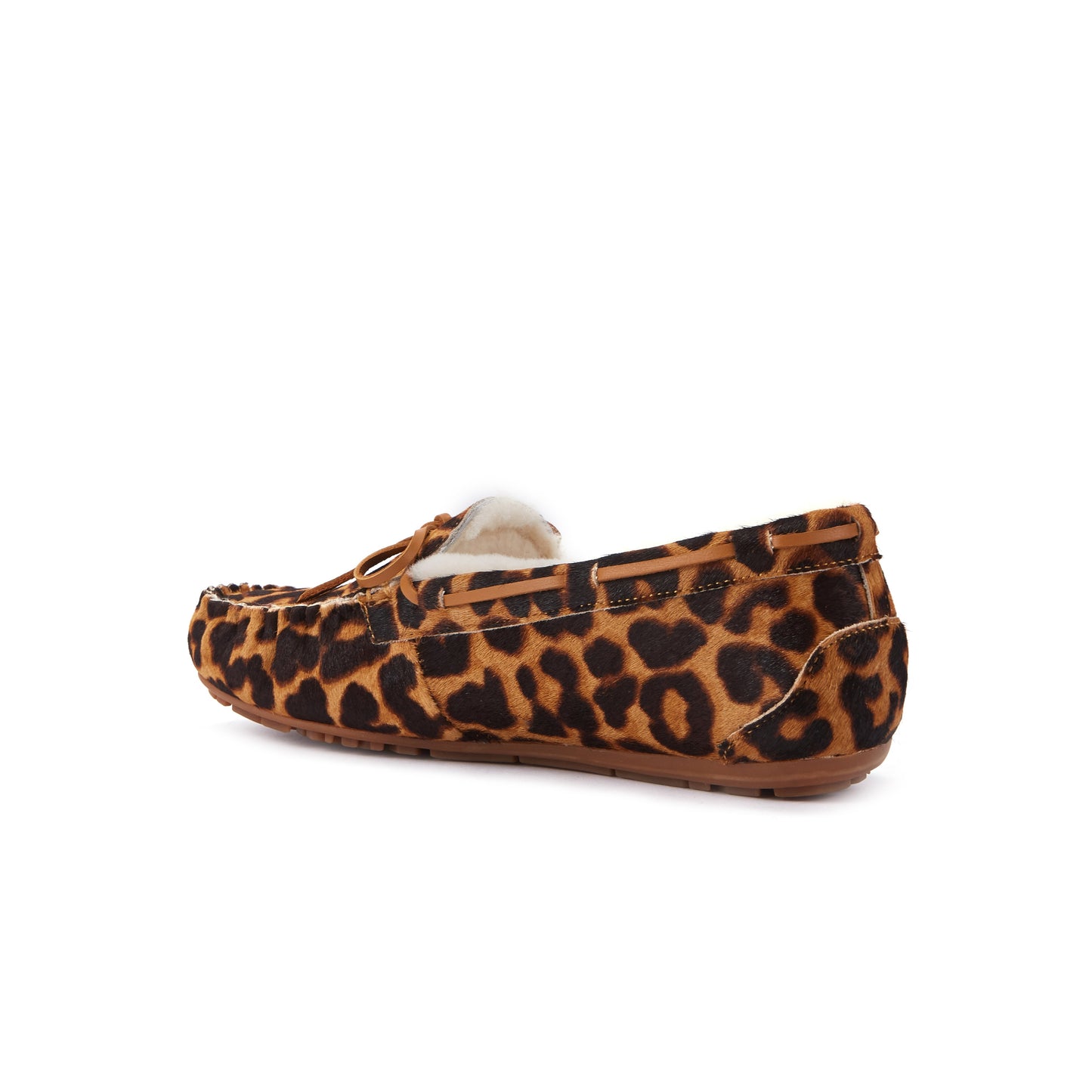 Moccasin Loungewear Loafer Grade A Sheepskin Prost Leopard