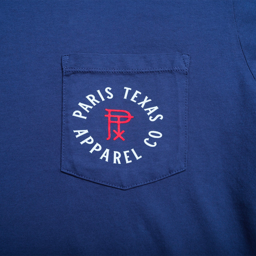 Come and Take It Navy Pocket T-Shirt Paris Texas Apparel Co