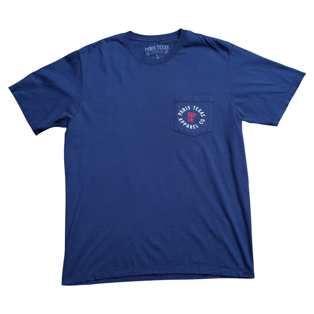 Come and Take It Navy Pocket T-Shirt Paris Texas Apparel Co