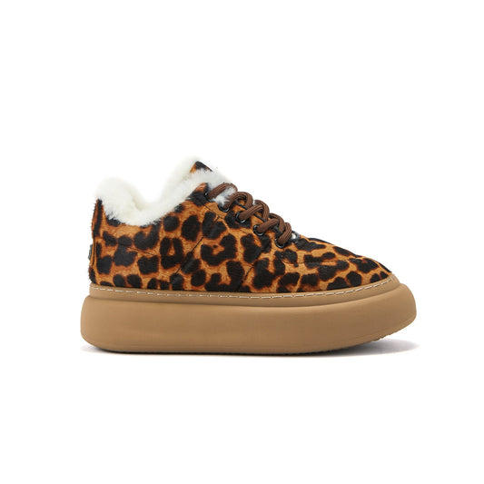 Lace Up Sneaker Ultra Low Cut Pyxis Leopard Australia Luxe Collective