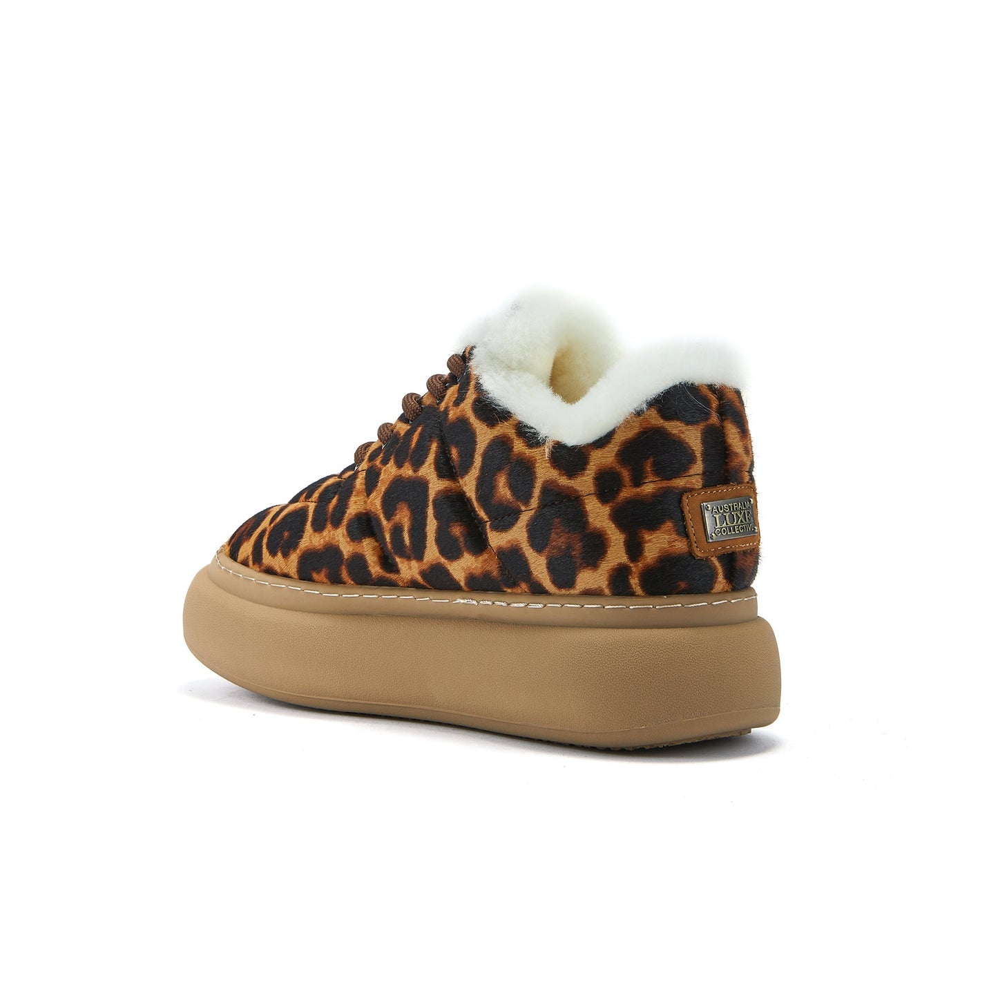 Lace Up Sneaker Ultra Low Cut Pyxis Leopard Australia Luxe Collective