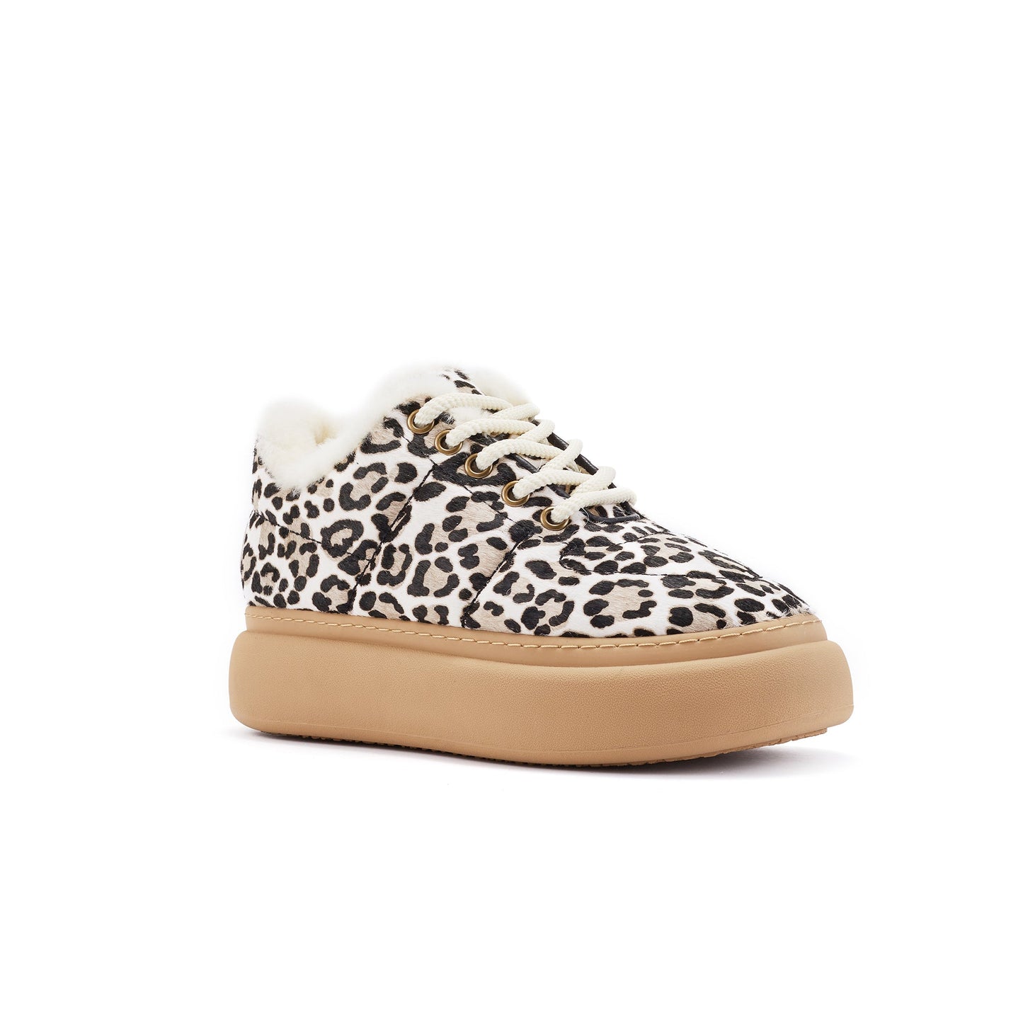 Lace Up Ultra Low Cut Sneaker PYXIS SNOW LEOPARD Australia Luxe Collective