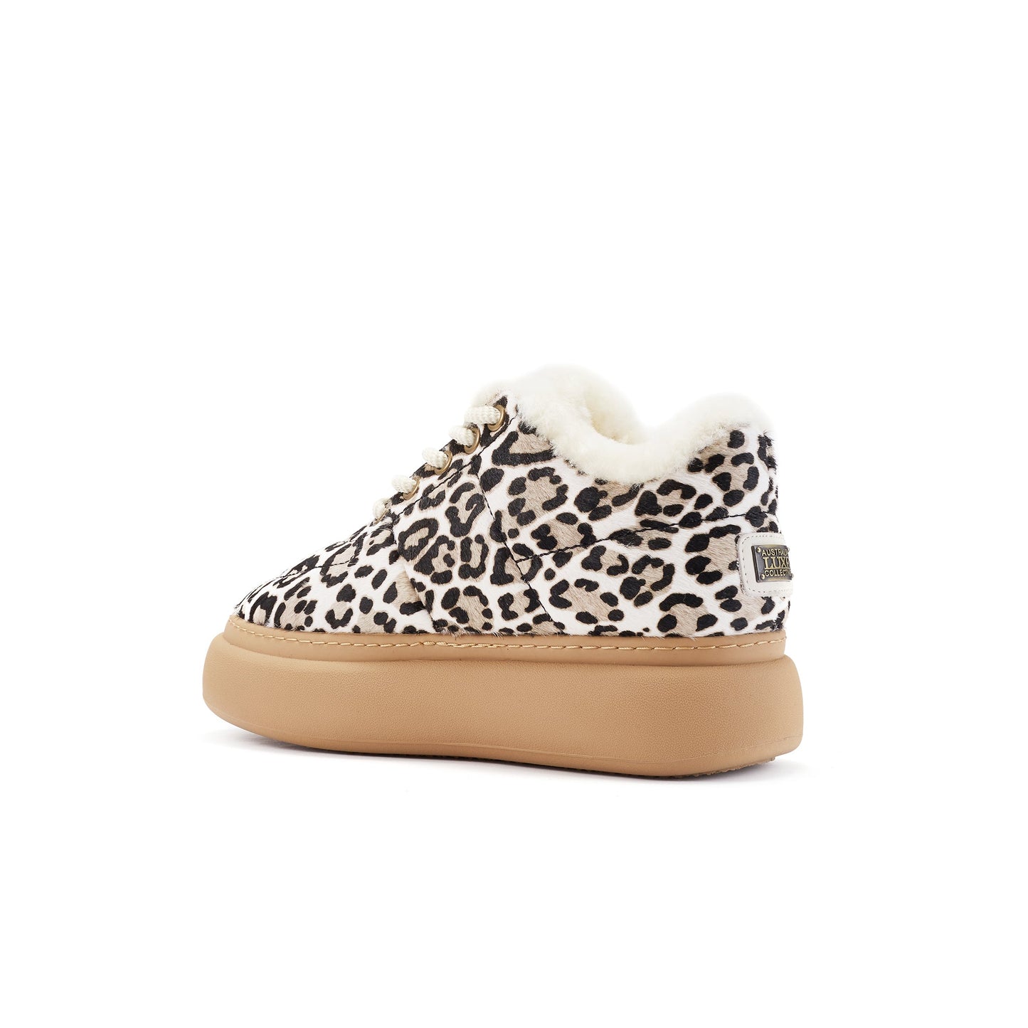 Lace Up Ultra Low Cut Sneaker PYXIS SNOW LEOPARD Australia Luxe Collective