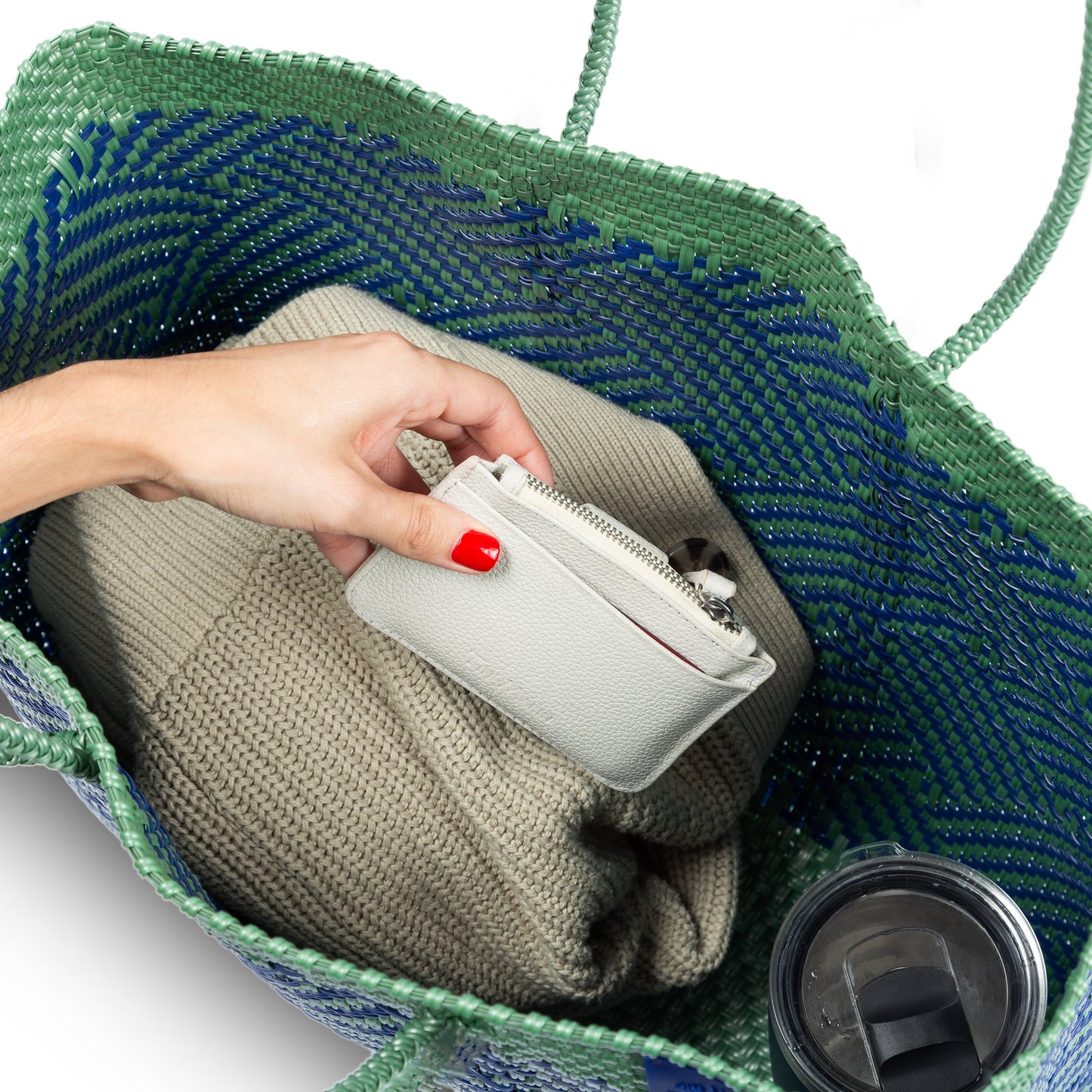 Woven Super Tote Water-Resistant Tote Palmera