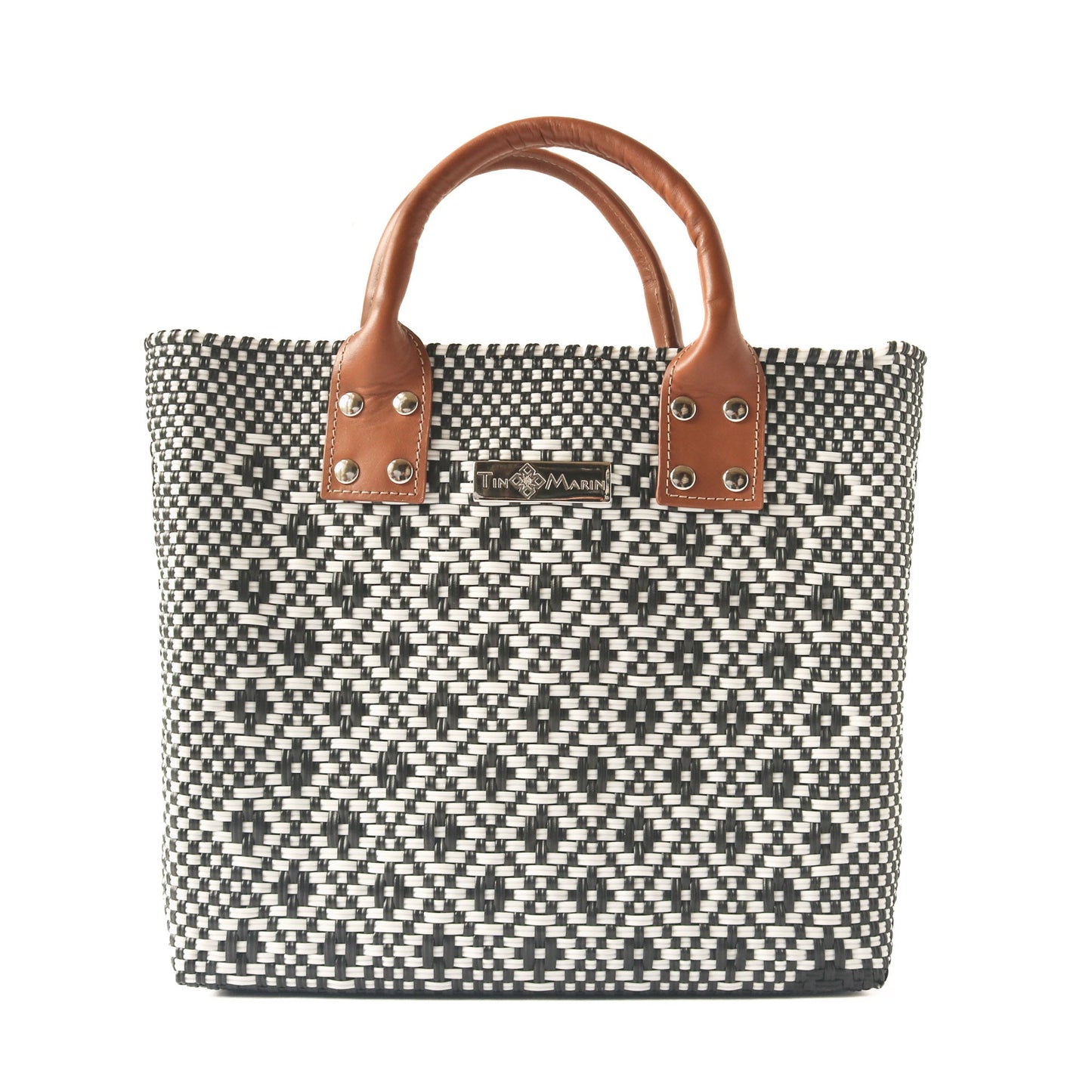 Large Woven Crossbody Bag Handmade Eco-Friendly Panda