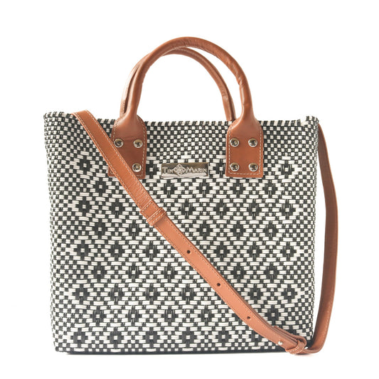 Large Woven Crossbody Bag Handmade Eco-Friendly Panda