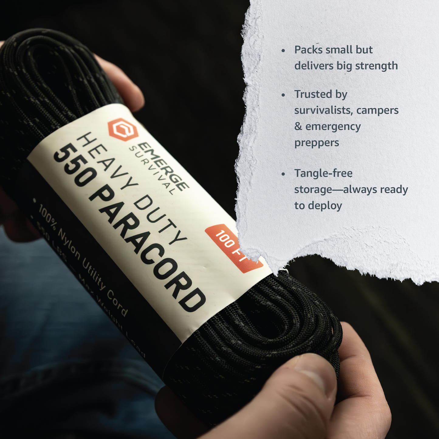 Heavy Duty 100ft Paracord Type III 550 Cord