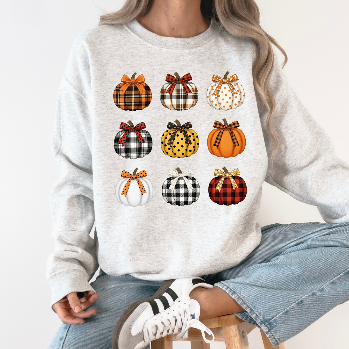 Patterned Pumpkins, Classic, Halloween, Fall, Autumn Sweatshirt