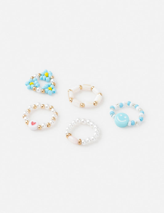Peace Beaded Ring Set