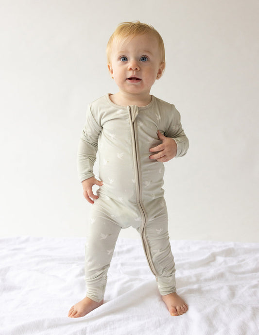 Peace Bamboo Convertible Footed Onesie