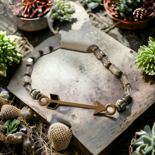 Clear Quartz Arrow Spacer Bracelet Beauty by Dani