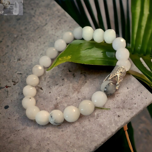 Clear Quartz Healing Stainless Steel Bracelet Beauty by Dani
