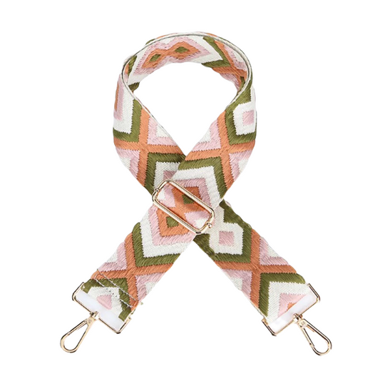 Cotton Embroidery Gold Hardware Desert Boho Bag Strap