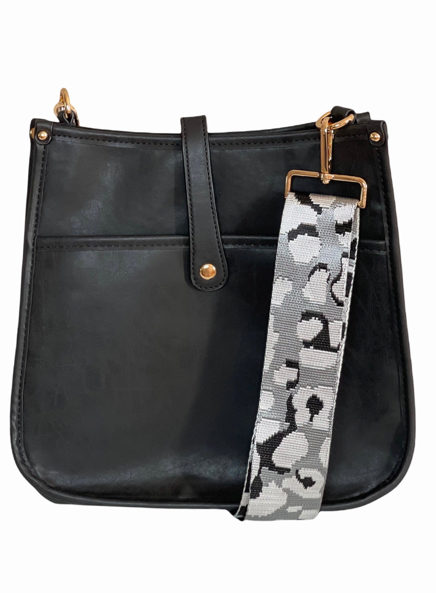 Vegan Leather Black Crossbody Bag Babs+Birdie