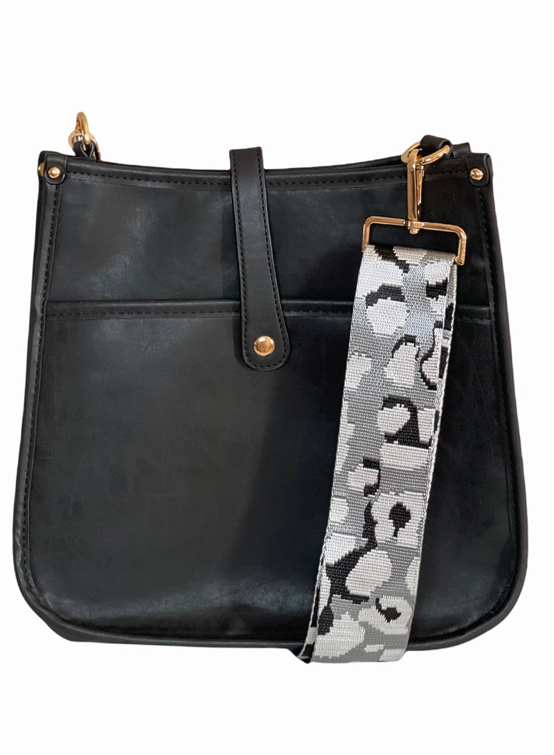 Vegan Leather Black Crossbody Bag Babs+Birdie