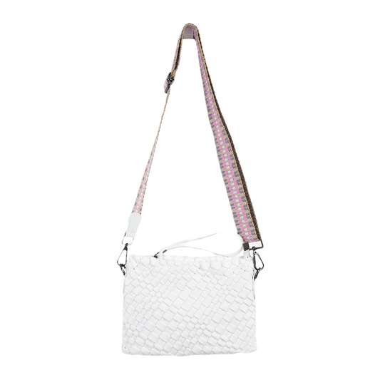 Woven Neoprene Crossbody True White Bag Babs+Birdie