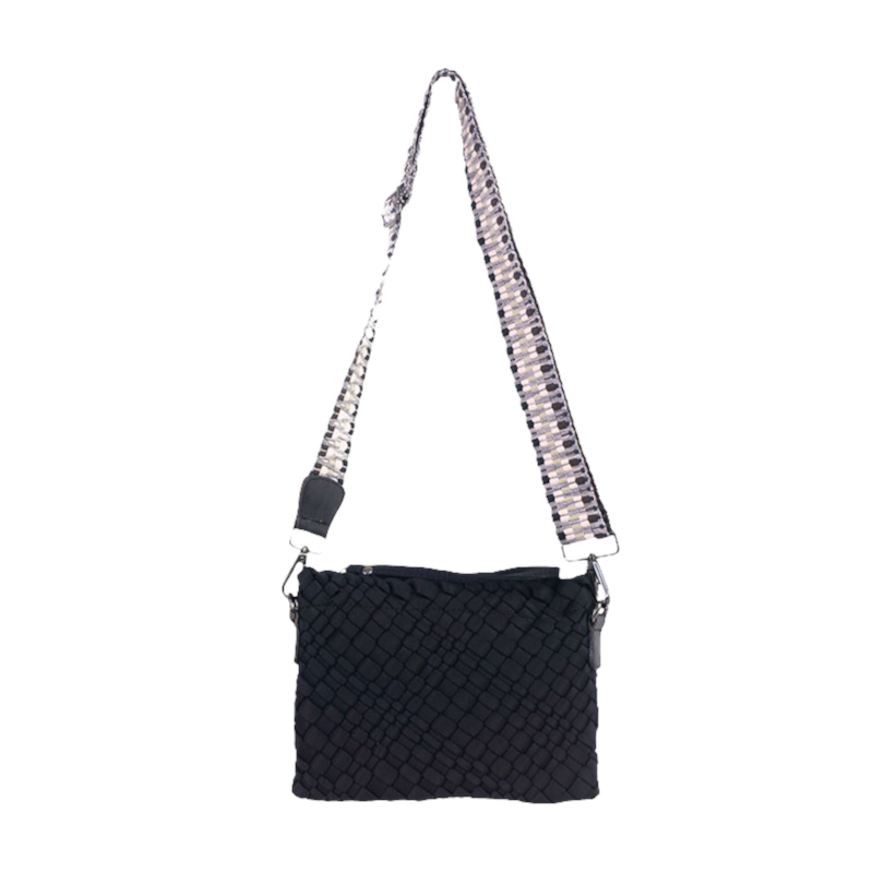 Woven Neoprene Crossbody Black Bag Babs+Birdie