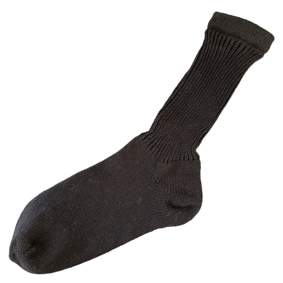 Men's 100% Cotton Regular Crew Socks Black Color Solid