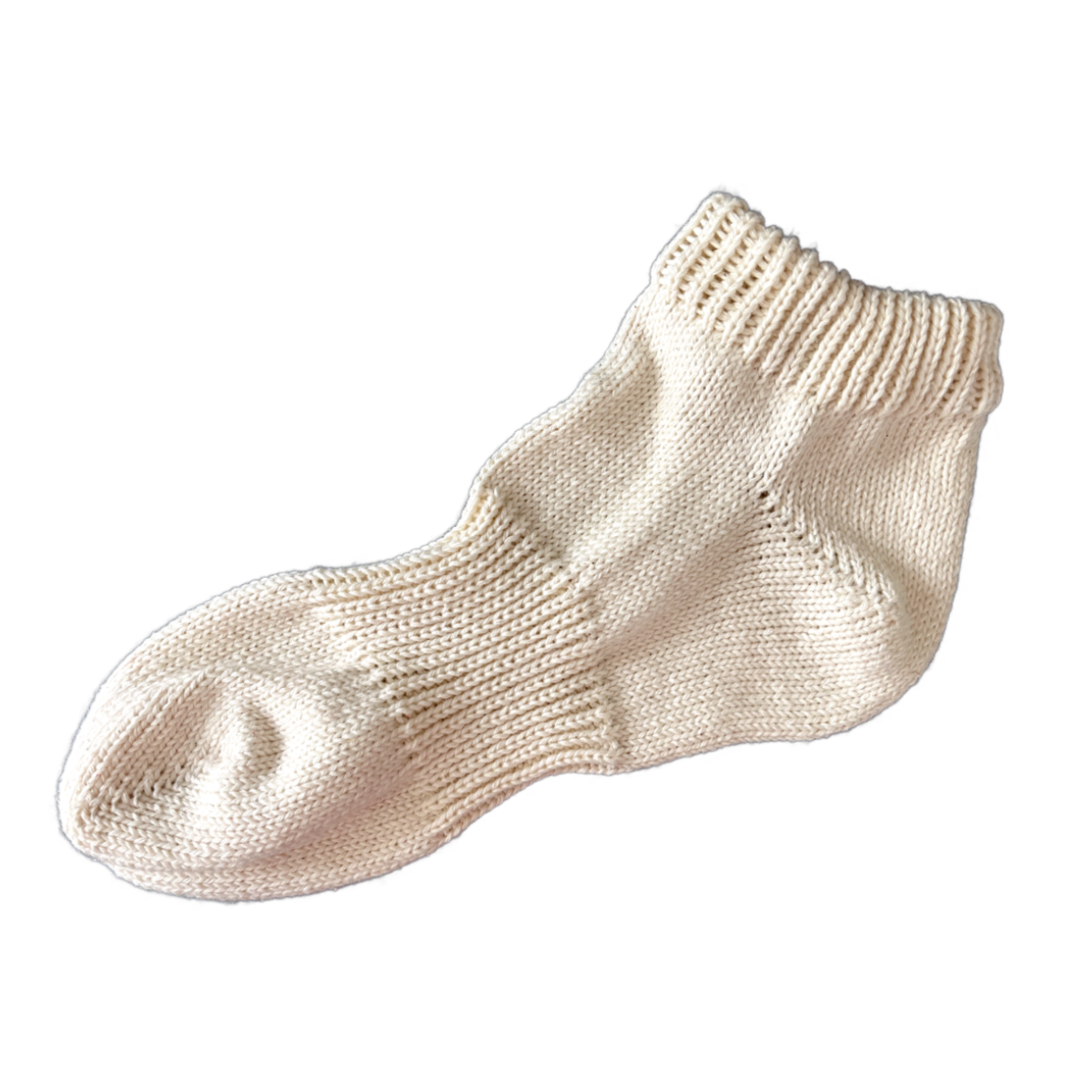 Men's 100% Cotton Sport Ankle Socks Natural Color Solid