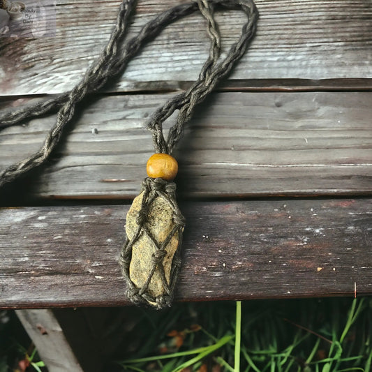 Adjustable Amethyst Raw Stone Crochet Necklace Beauty by Dani