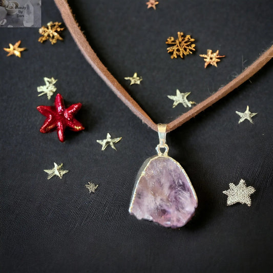 Amethyst Protective Necklace Natural Gemstone Jewelry Beauty by Dani