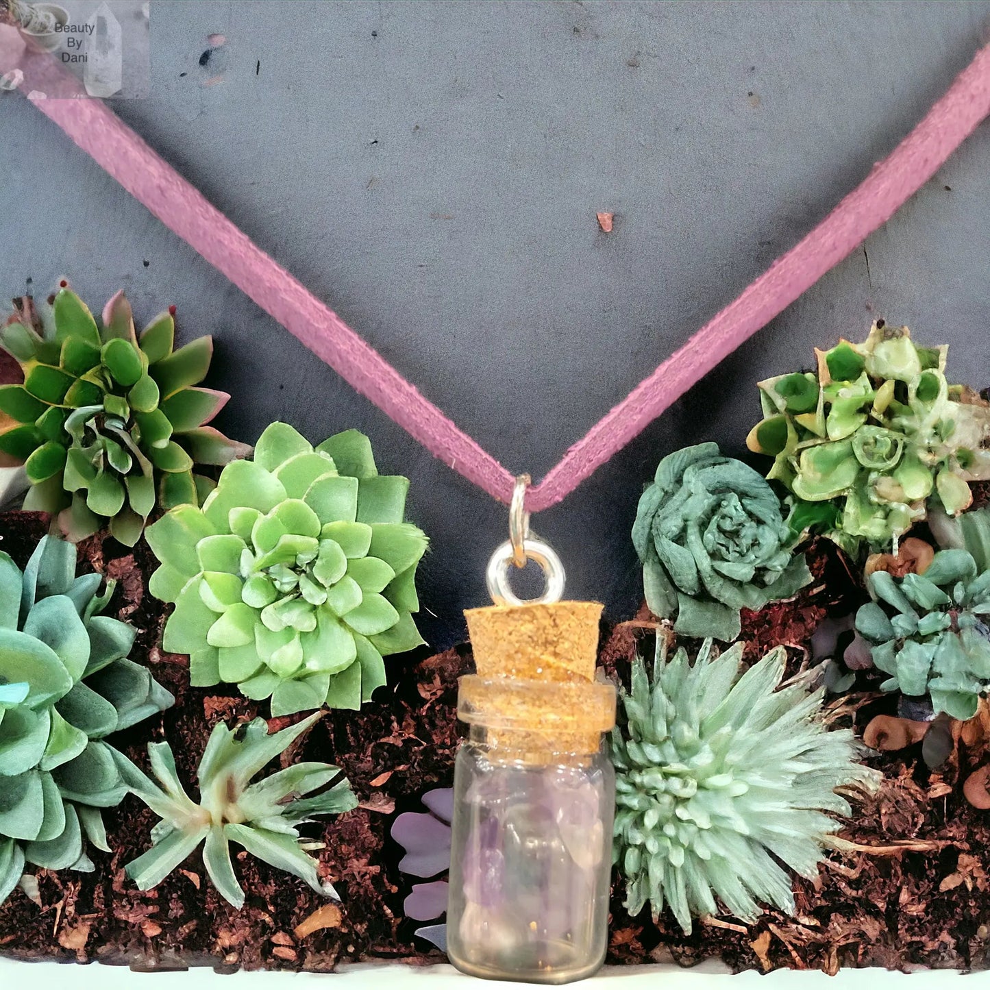 Amethyst Calming Energy Necklace Natural Stone Jewelry Beauty by Dani
