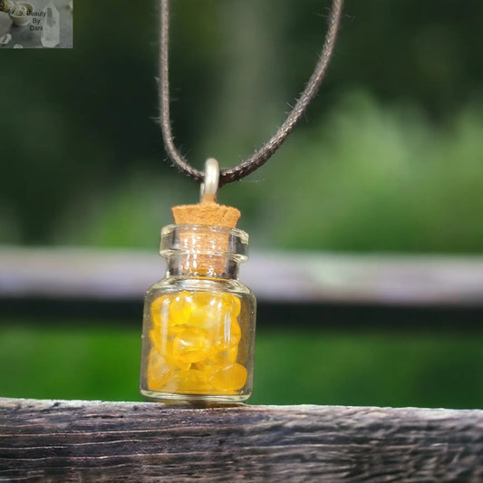 Citrine Natural Yellow Pendant Necklace Beauty by Dani