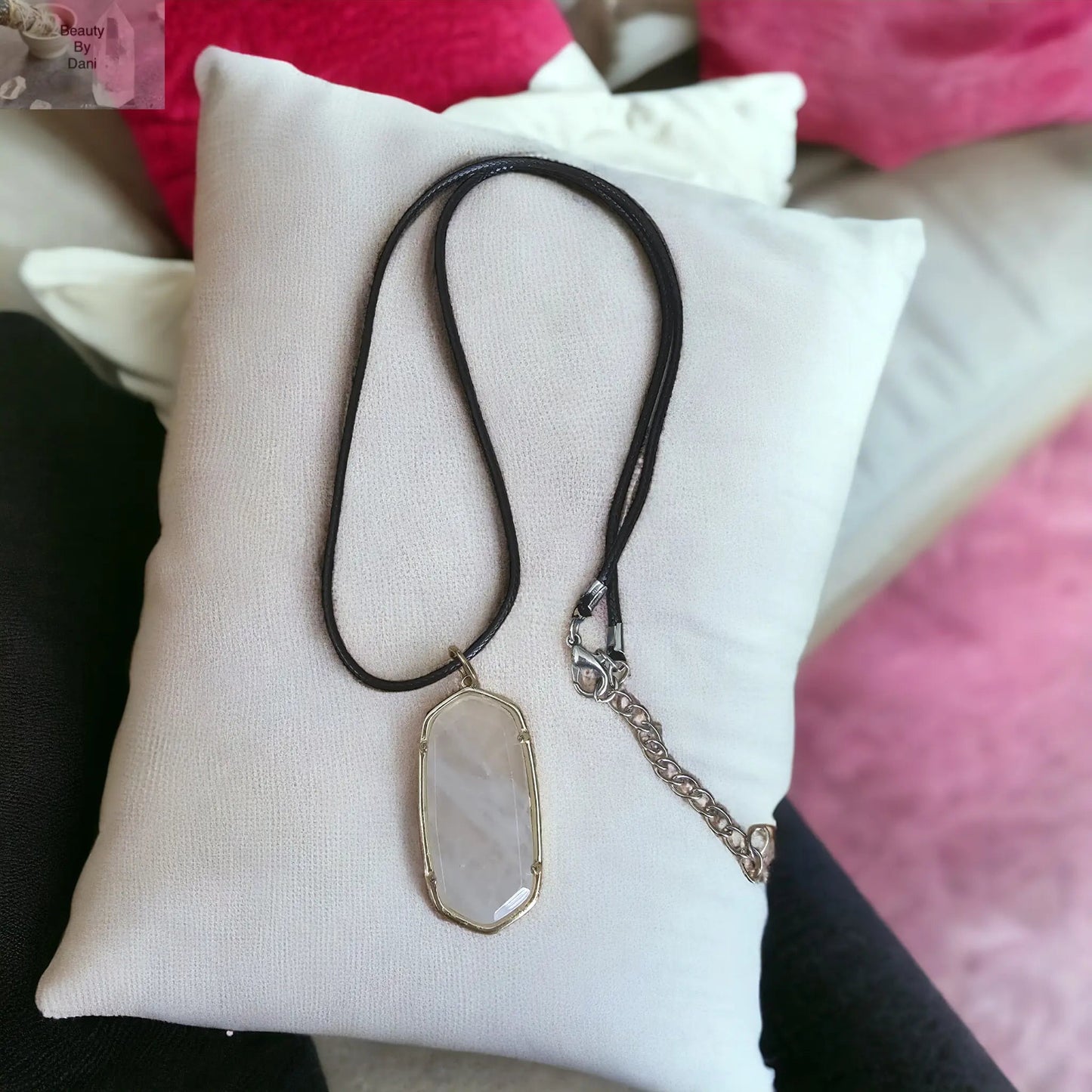 Rose Quartz Hexagon Healing Necklace